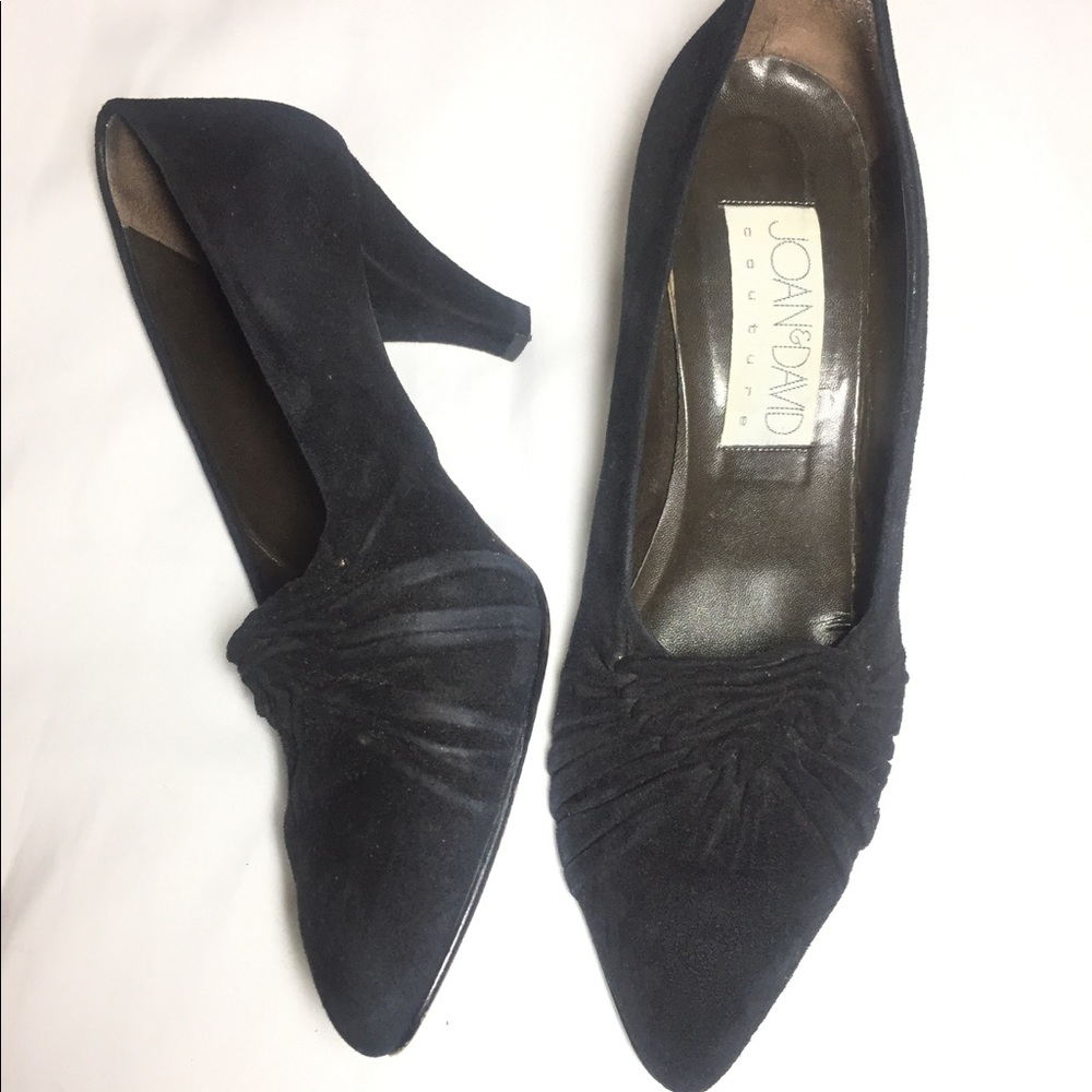 Vintage 90s Textured Velvet Heels